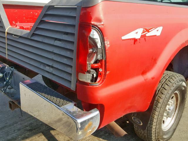 1FTNX21L1XEA71534 - 1999 FORD F250SUPDTY RED photo 9