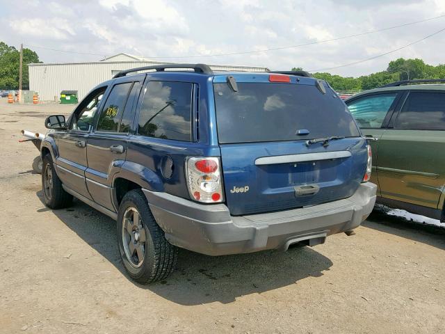 1J4GW48S62C204338 - 2002 JEEP GRAND CHER BLUE photo 3