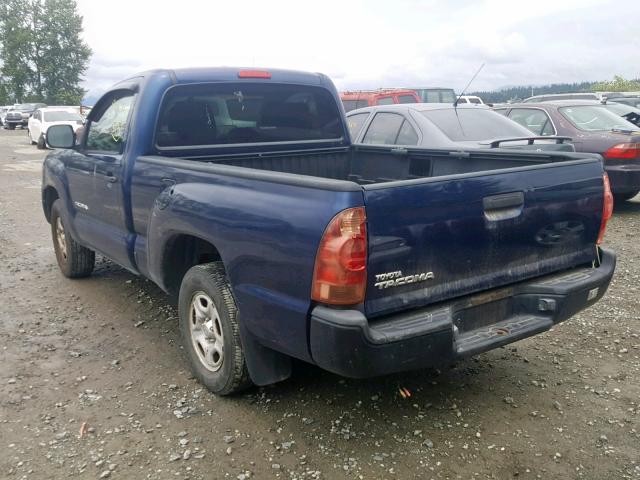 5TENX22N17Z333596 - 2007 TOYOTA TACOMA BLUE photo 3