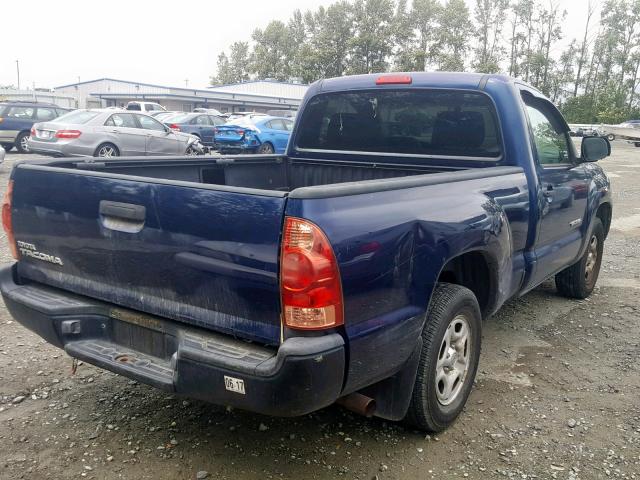 5TENX22N17Z333596 - 2007 TOYOTA TACOMA BLUE photo 4