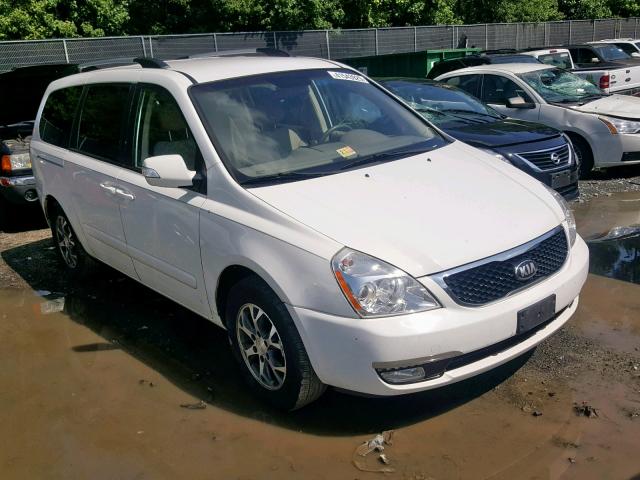 KNDMG4C78E6538267 - 2014 KIA SEDONA LX WHITE photo 1