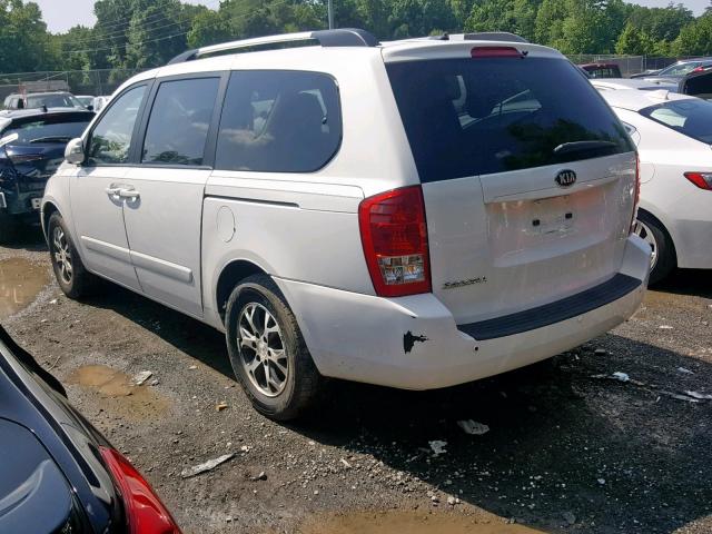 KNDMG4C78E6538267 - 2014 KIA SEDONA LX WHITE photo 3