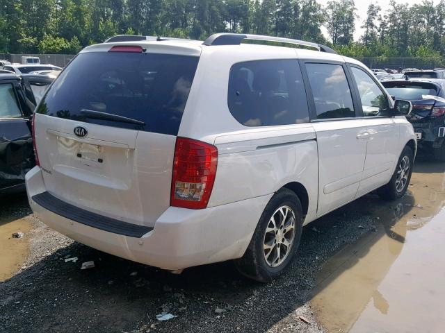 KNDMG4C78E6538267 - 2014 KIA SEDONA LX WHITE photo 4