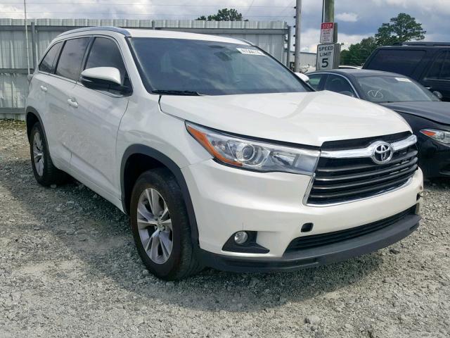 5TDKKRFH3FS070988 - 2015 TOYOTA HIGHLANDER WHITE photo 1