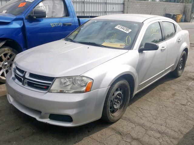 1B3BD4FB8BN523089 - 2011 DODGE AVENGER EX SILVER photo 2