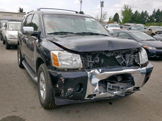 5N1AA08C87N715326 - 2007 NISSAN ARMADA SE BLACK photo 1