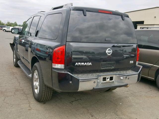 5N1AA08C87N715326 - 2007 NISSAN ARMADA SE BLACK photo 3