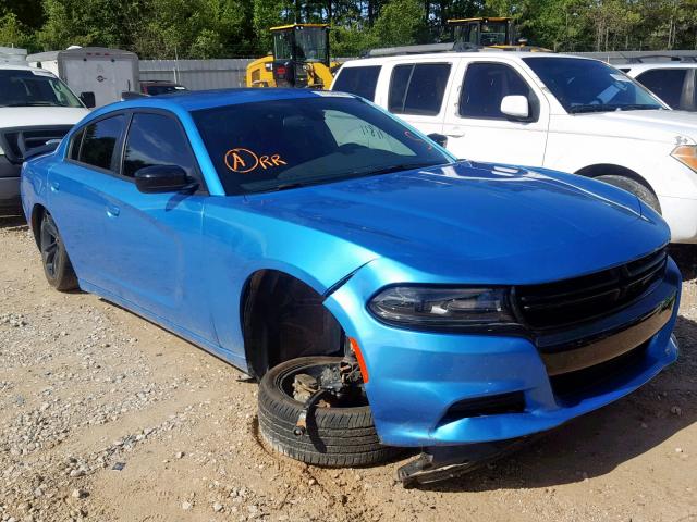 2C3CDXBG0JH319369 - 2018 DODGE CHARGER SX BLUE photo 1