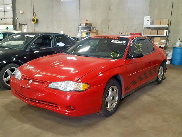 2G1WW12E049375253 - 2004 CHEVROLET MONTE CARL RED photo 2