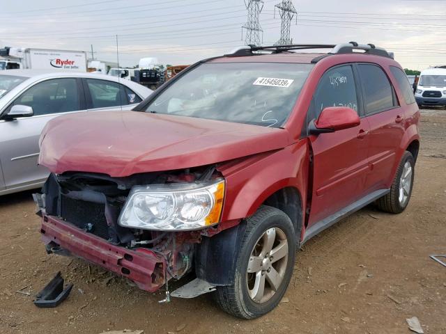 2CKDL63F266134089 - 2006 PONTIAC TORRENT RED photo 2