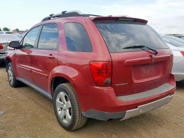 2CKDL63F266134089 - 2006 PONTIAC TORRENT RED photo 3