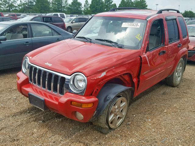 1J8GL58K23W717681 - 2003 JEEP LIBERTY LI RED photo 2