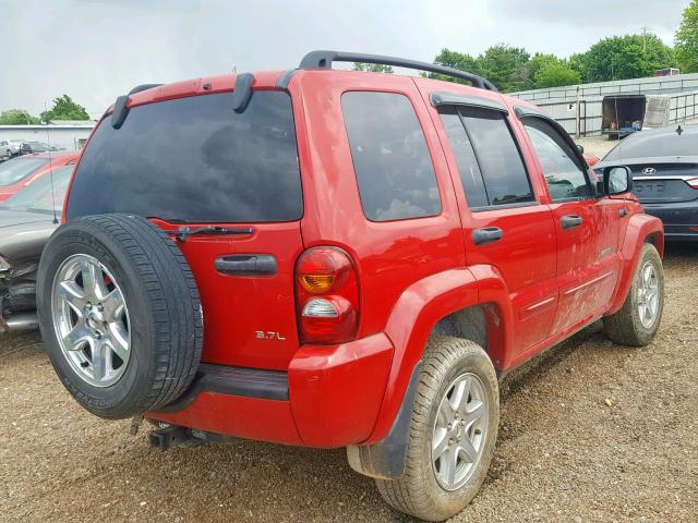 1J8GL58K23W717681 - 2003 JEEP LIBERTY LI RED photo 4