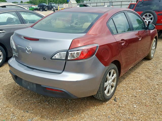 JM1BL1SF8A1314904 - 2010 MAZDA 3 I BURGUNDY photo 4