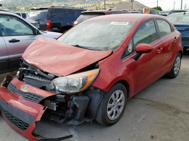 KNADM5A36C6074534 - 2012 KIA RIO LX RED photo 2