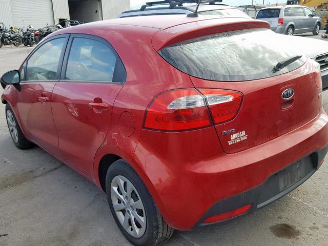 KNADM5A36C6074534 - 2012 KIA RIO LX RED photo 3