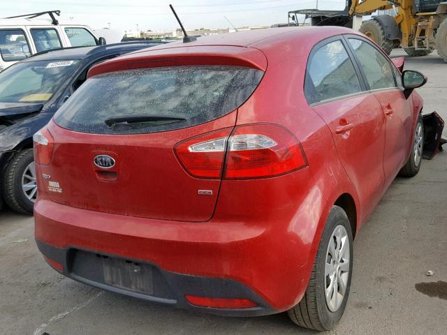 KNADM5A36C6074534 - 2012 KIA RIO LX RED photo 4