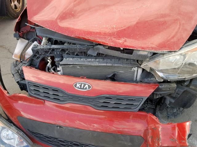 KNADM5A36C6074534 - 2012 KIA RIO LX RED photo 7