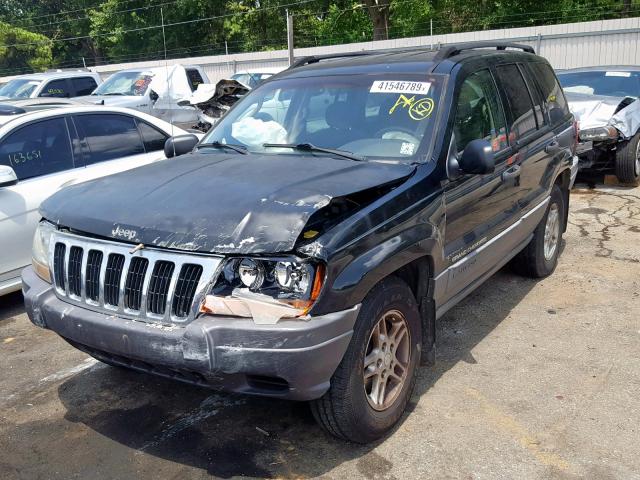 1J4GX48S92C112881 - 2002 JEEP GRAND CHER BLACK photo 2