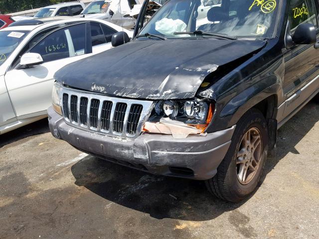 1J4GX48S92C112881 - 2002 JEEP GRAND CHER BLACK photo 9