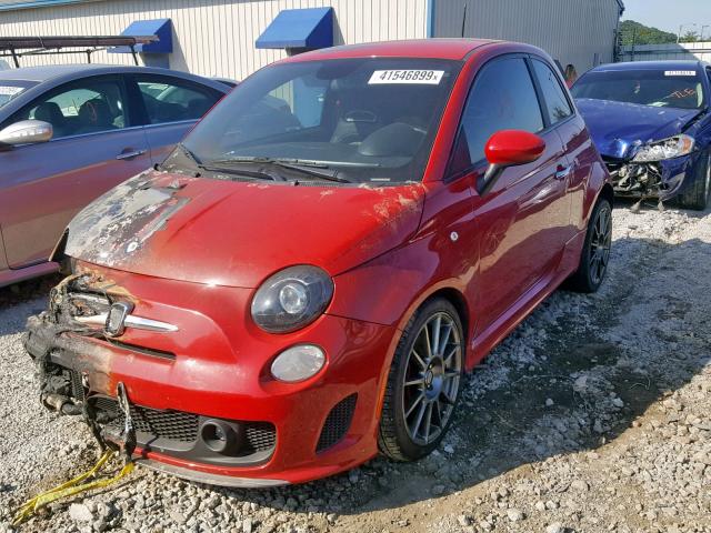 3C3CFFFH3FT512931 - 2015 FIAT 500 ABARTH RED photo 2