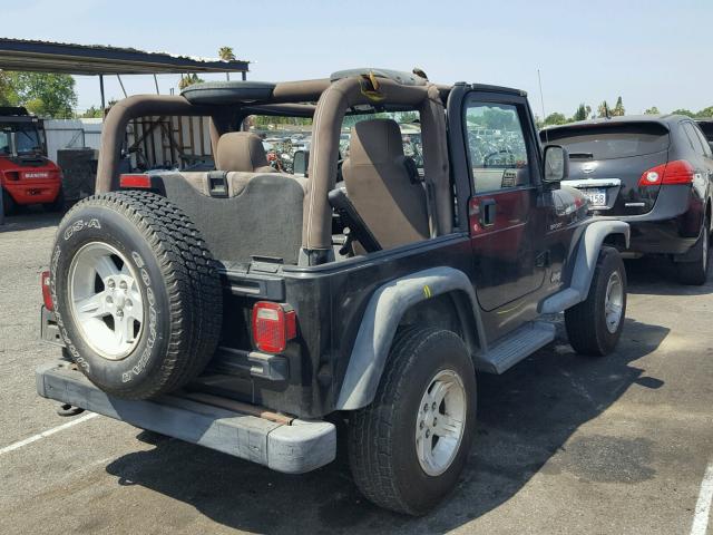 1J4FA49S24P777211 - 2004 JEEP WRANGLER / BLACK photo 4