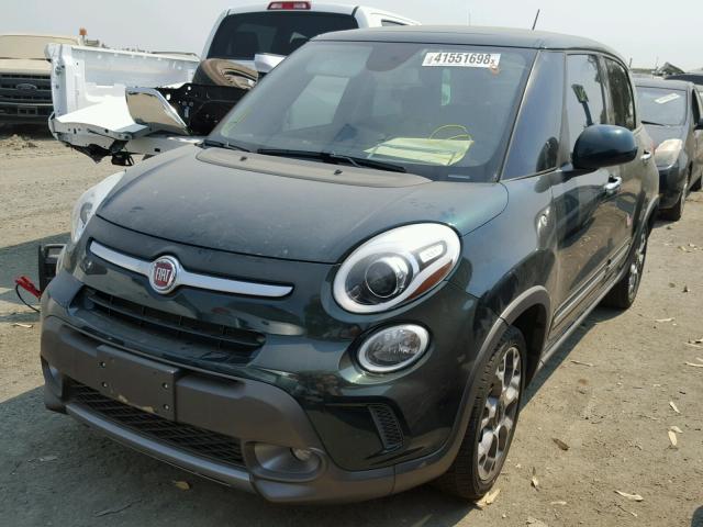 ZFBCFADH3EZ009525 - 2014 FIAT 500L TREKK GREEN photo 2