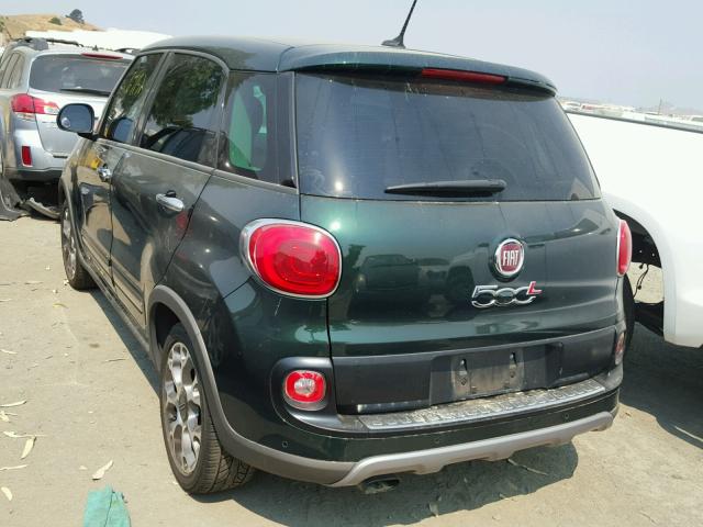 ZFBCFADH3EZ009525 - 2014 FIAT 500L TREKK GREEN photo 3