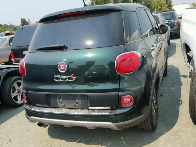 ZFBCFADH3EZ009525 - 2014 FIAT 500L TREKK GREEN photo 4