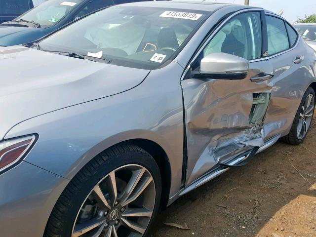 19UUB3F88KA001907 - 2019 ACURA TLX SILVER photo 9