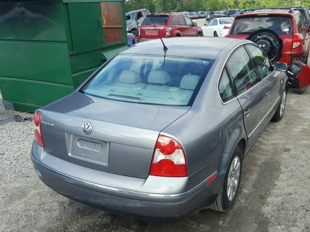 WVWPD63B52P434010 - 2002 VOLKSWAGEN PASSAT GLS GRAY photo 4