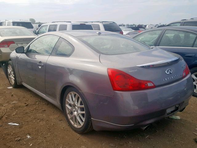 JNKCV64E08M119404 - 2008 INFINITI G37 BASE GRAY photo 3