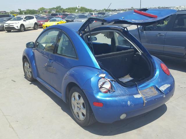 3VWCB21C72M456618 - 2002 VOLKSWAGEN NEW BEETLE BLUE photo 3