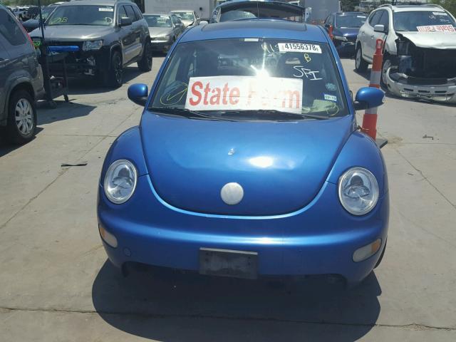 3VWCB21C72M456618 - 2002 VOLKSWAGEN NEW BEETLE BLUE photo 9