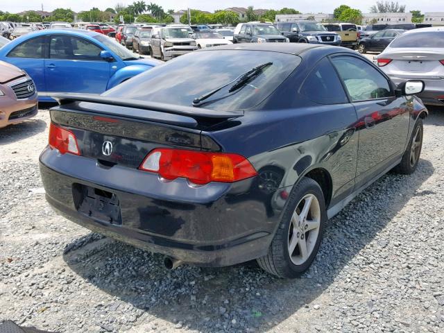 JH4DC53872C000570 - 2002 ACURA RSX BLACK photo 4