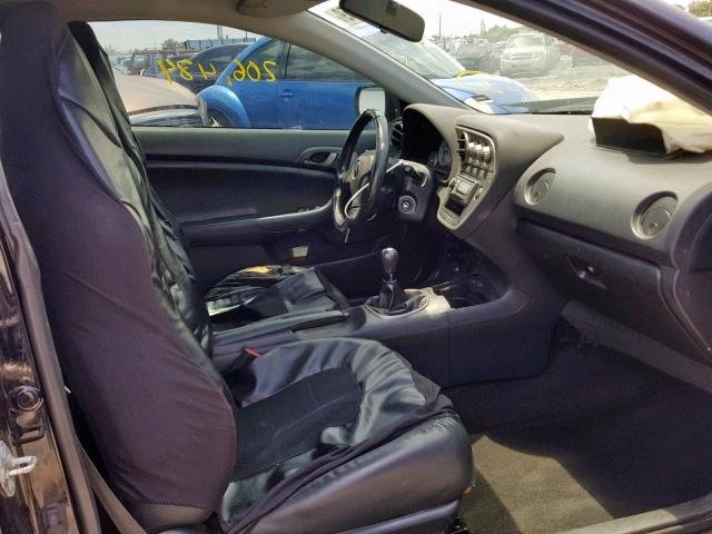 JH4DC53872C000570 - 2002 ACURA RSX BLACK photo 5