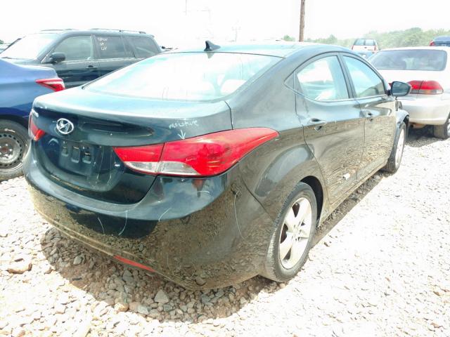 KMHDH4AE1CU472986 - 2012 HYUNDAI ELANTRA GL BLACK photo 4