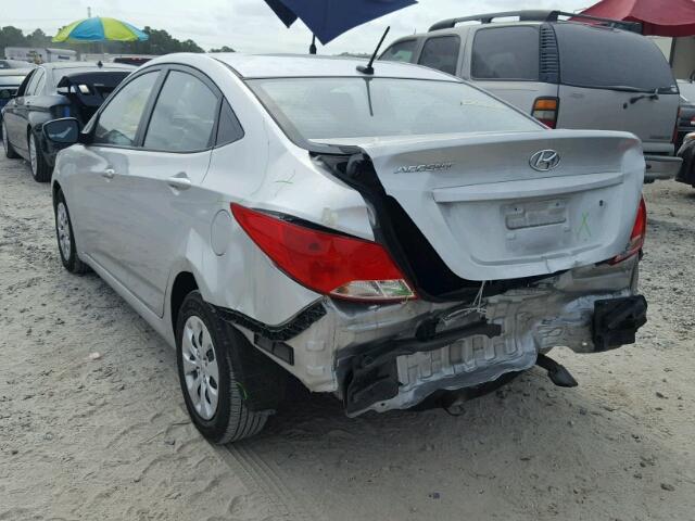 KMHCT4AE6GU060269 - 2016 HYUNDAI ACCENT SE SILVER photo 3