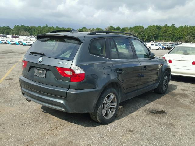 WBXPA93406WG74563 - 2006 BMW X3 3.0I GREEN photo 4