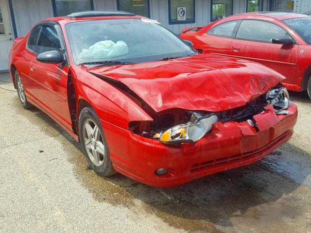 2G1WX12K749218113 - 2004 CHEVROLET MONTE CARL RED photo 1