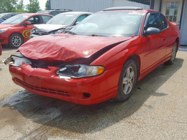 2G1WX12K749218113 - 2004 CHEVROLET MONTE CARL RED photo 2