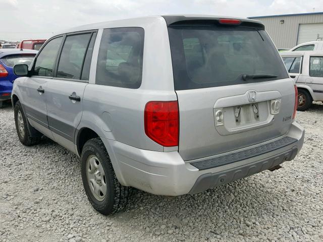 2HKYF18193H603525 - 2003 HONDA PILOT LX SILVER photo 3