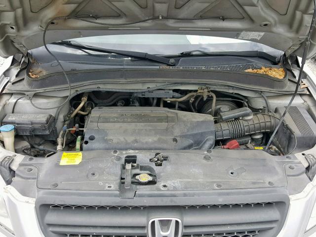 2HKYF18193H603525 - 2003 HONDA PILOT LX SILVER photo 7