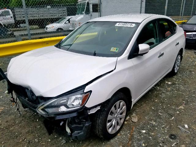 3N1AB7AP9HY388501 - 2017 NISSAN SENTRA S WHITE photo 2