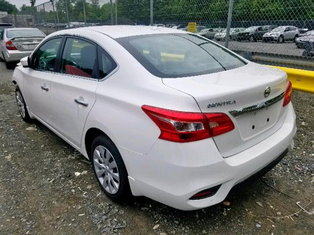 3N1AB7AP9HY388501 - 2017 NISSAN SENTRA S WHITE photo 3