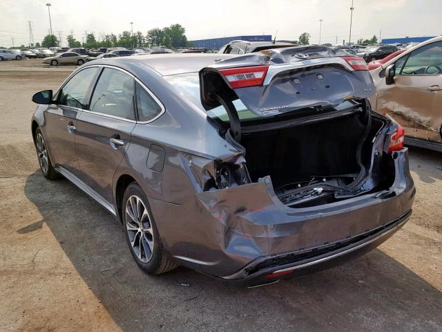 4T1BK1EB1GU224055 - 2016 TOYOTA AVALON XLE GRAY photo 3