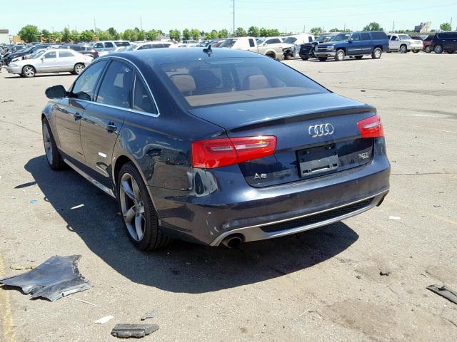 WAUHGAFC1CN113174 - 2012 AUDI A6 PRESTIG BLUE photo 3