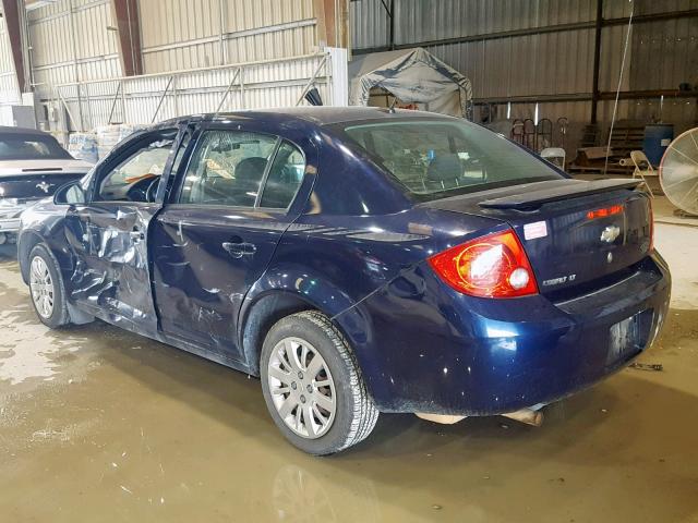 1G1AT58H097150643 - 2009 CHEVROLET COBALT LT BLUE photo 3