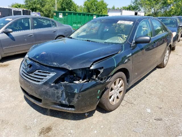 4T1BB46K08U032370 - 2008 TOYOTA CAMRY HYBR BLACK photo 2