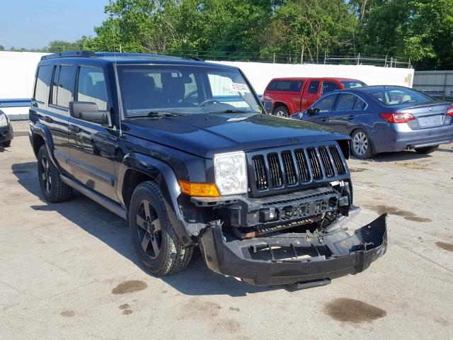 1J8HG48K86C283128 - 2006 JEEP COMMANDER BLACK photo 1